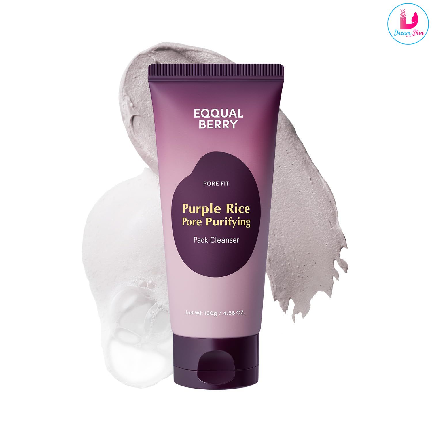 Eqqualberry Purple Rice Pore Purifying Pack Cleanser [130g]